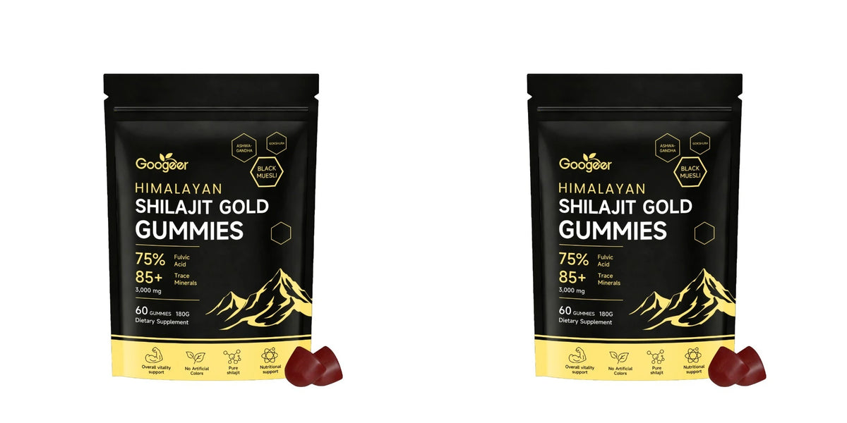 Himalayan Shilajit Gold 60 Gummies Minerals Formula Supports Energy Boost & Body Vitality Natural Nutritional Dietary Supplement