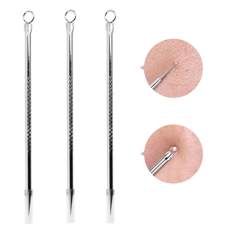 1/2Pcs Blackhead Comedone Acne Pimple Blemish Extractor Remover Stainless Steel Needles Remove Tools Face Skin Care Pore Cleaner
