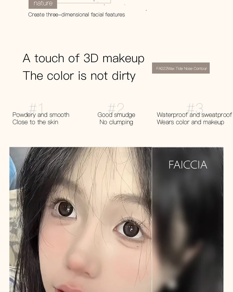 Monochrome Nose Shadow Contour Palette Natural Matte Cement Grey 3D Facial Bronzer Powder Cosmetic Highlight Brighten Contouring