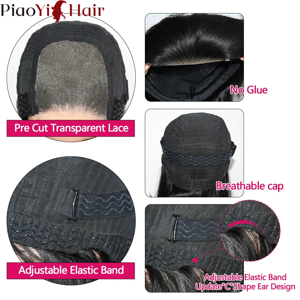 Glueless Wigs Human Hair Water Wave Bob Wig Human Hair 100% Ready to Wear Curly Wave Human Hair Wigs 4X4 Lace Bob Top Quality