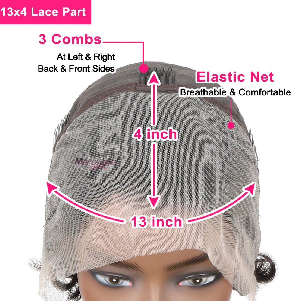 Premium 99J Afro Curly 13x4 Ear To Ear Lace Frontal Human Hair Glueless Wigs for Women 6inches Remy Hair Short Cut Lace Bob Wigs