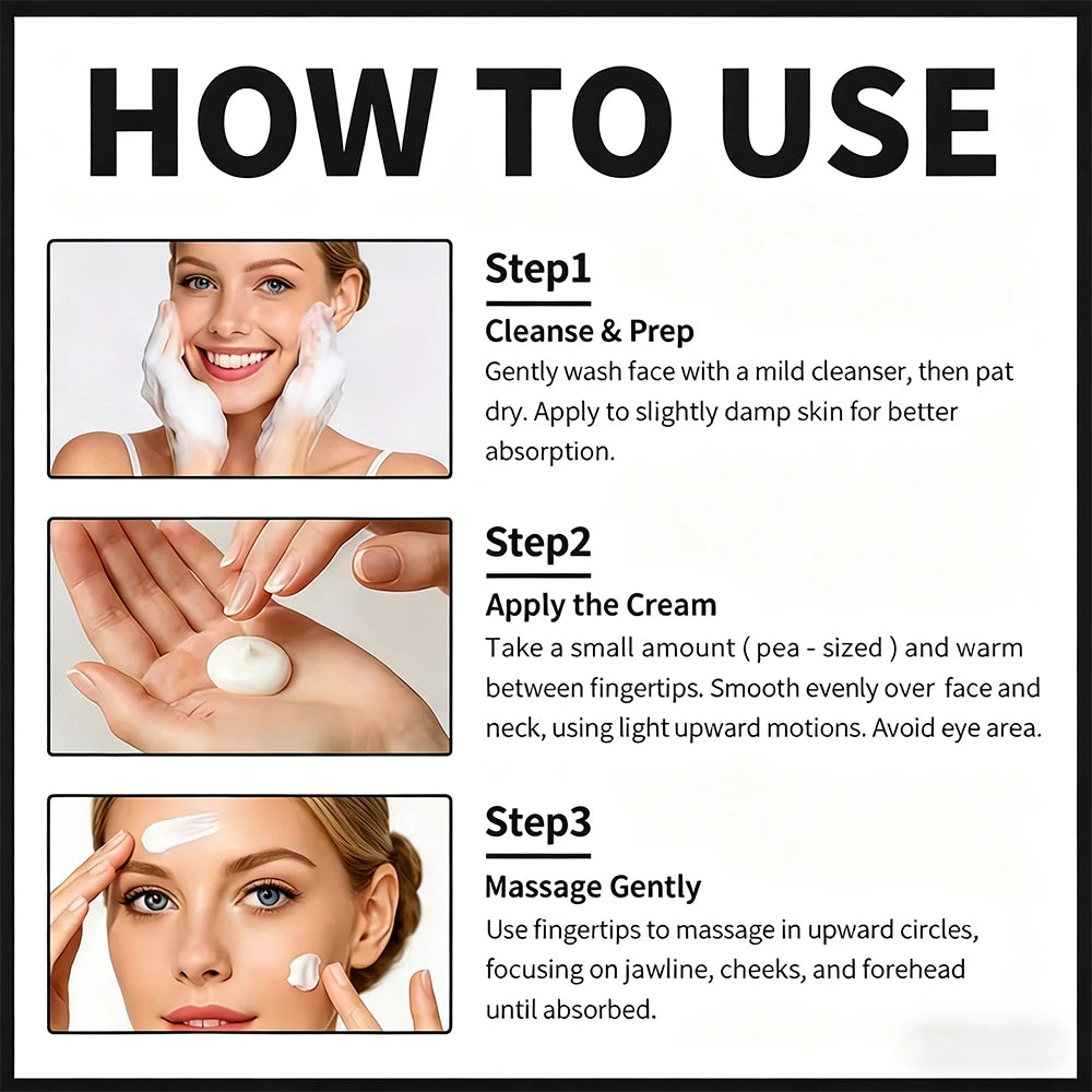 JUINHOU Collagen Retinol Face Cream Moisturizer Brighten Skin Elasticity Improving Soothing Face Skin Suitable for Daily Skincar