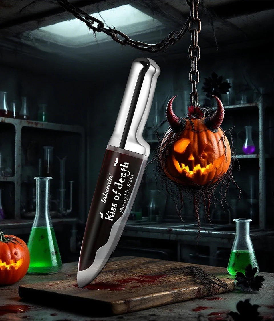 Lip Stain Kiss of Death Bloody Gothic Matte Long Lasting Waterproof Change of Black Vampire Halloween Cosplay Makeup