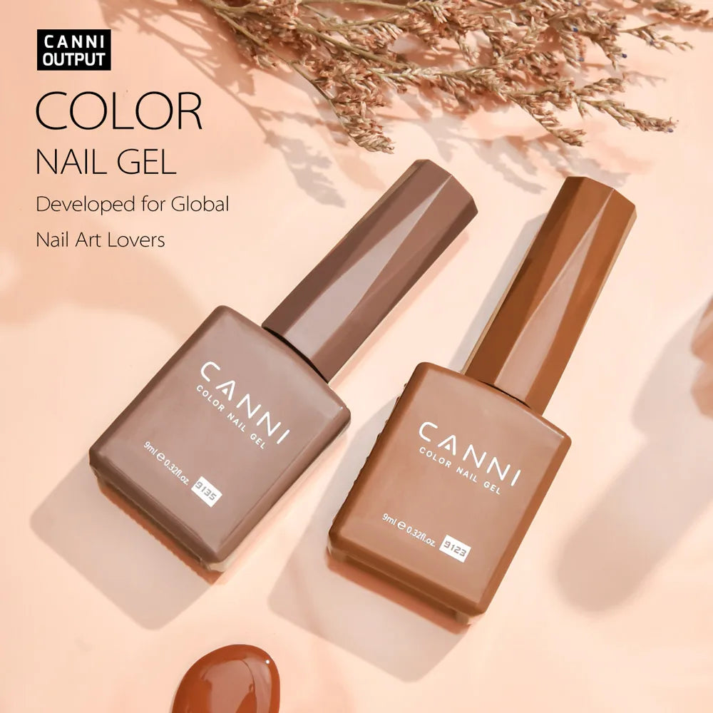 CANNI Christmas Color Gel Polish 9ml Hema Free TPO Free Nail Gel Polish Winter Colors Semi Permanent Gel Super Texture Brush