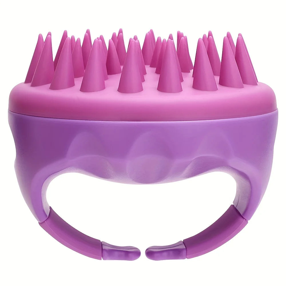 1 Gentle Silicone Scalp Massage Shampoo Brush - Anti-allergy Handheld Hair Shampoo Device，For Removing Dandruff，No Battery Requi