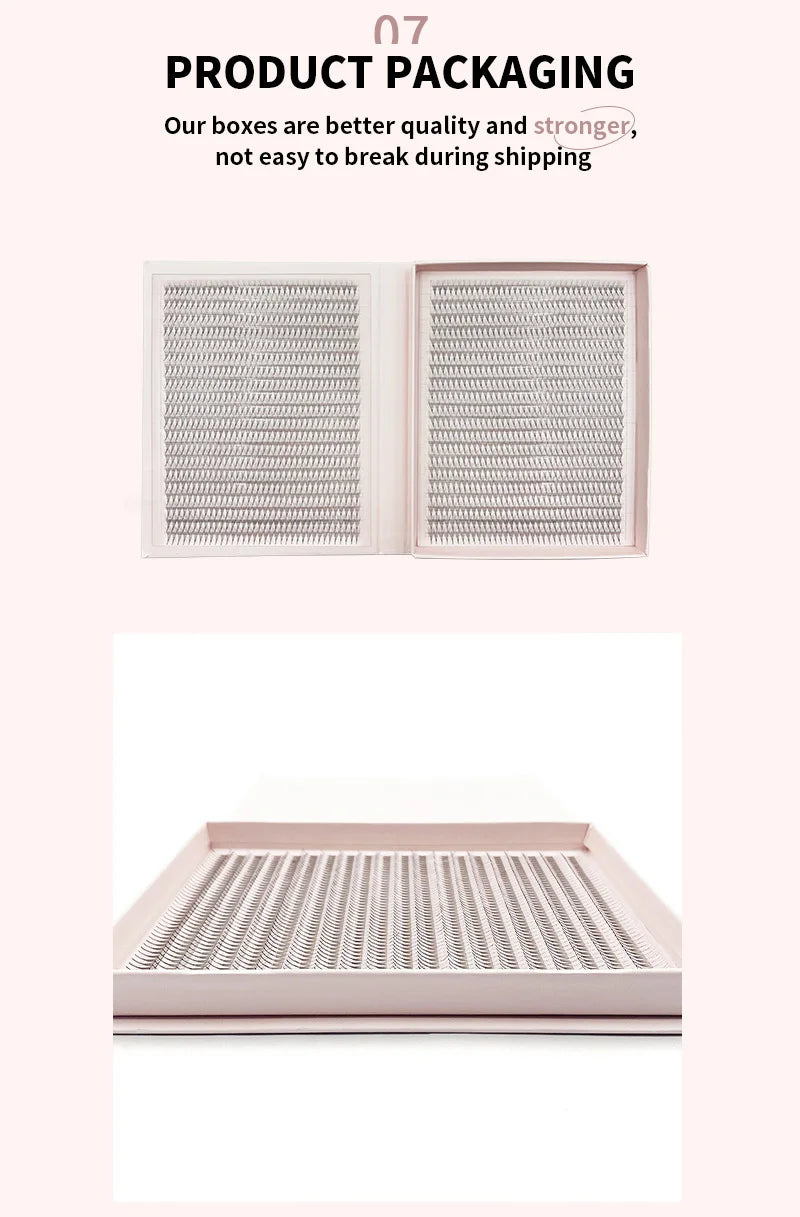 Narrow 2400 Fans Lashes XXL Mega Tray Premade Narrow Volume Fan Ultra Dark Pointy Base Promade Fans Eyelash Extensions Supplies