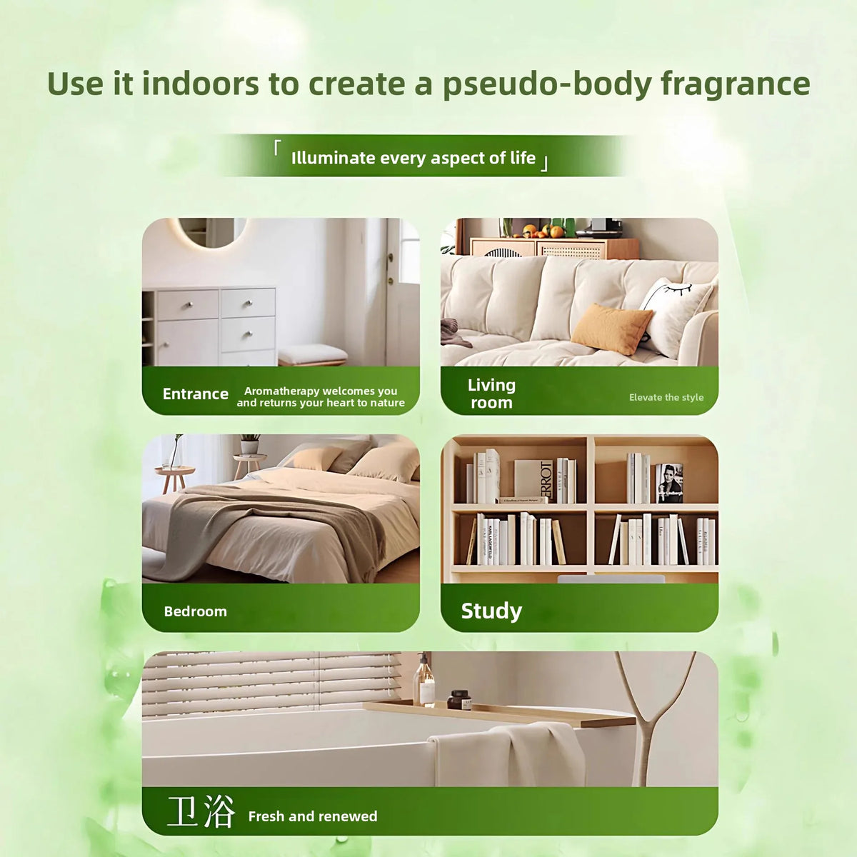 Aromatherapy for Bedrooms, Household Use, Solid Aromatherapy Cream, Bathroom, Air Freshener, Deodorizer, Long-Lasting Indoor Use