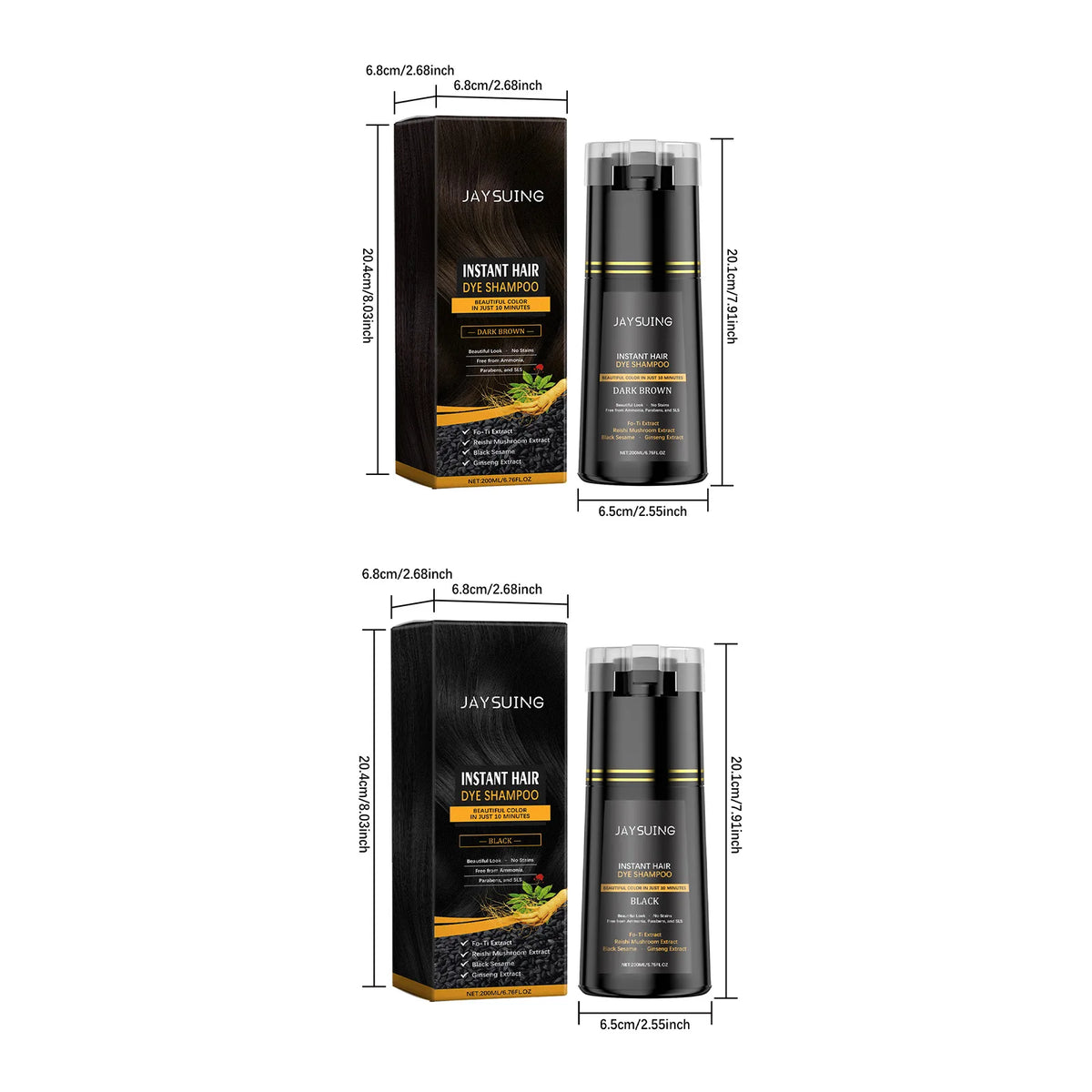 Polygonum Multiflorum Hair Dye Shampoo Herbal Nourish Repair Roots Boost Hair Vitality Repair Hair Damaged Instant Dye Shampoo