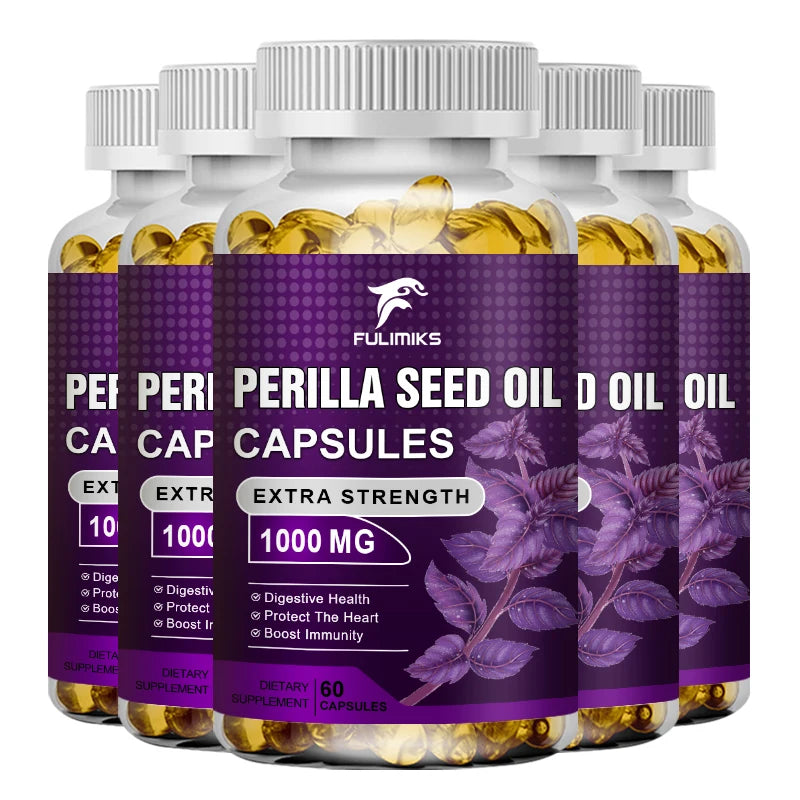 Perilla Seed Oil Capsules, Support for Healthy Modulation of Th2 Cytokines, Allergy Relief, Respiratory and Immunity Booster