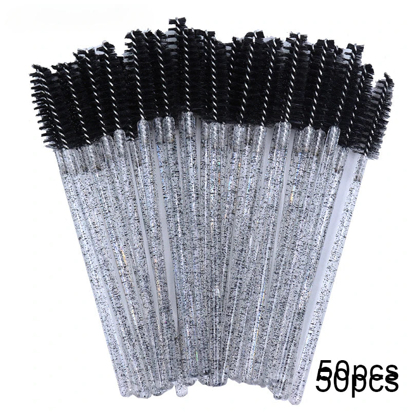 100pcs Disposable Eyelash Brushes Spoolies Micro Lash Mascara Wands Combs For Eyelash Extension Makeup