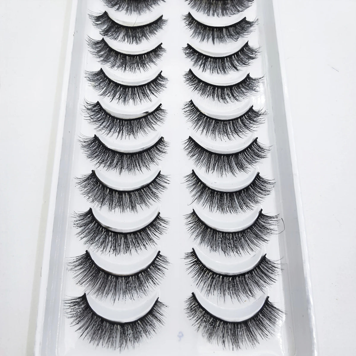20 Style 10 Pairs Natural 3d Mink Lashes Soft False Eyelashes Cross Messy Dense Eye Lashes Extension Makeup Faux Cils Maquillaje