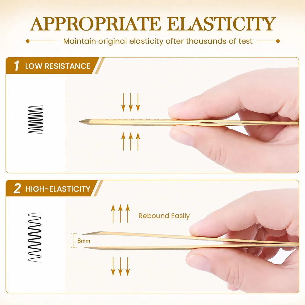 MASSCAKU Lash Pickup Tweezers Fiber Tip Beauty Salon Supplies High Accuracy Tool for Premade Fan Application