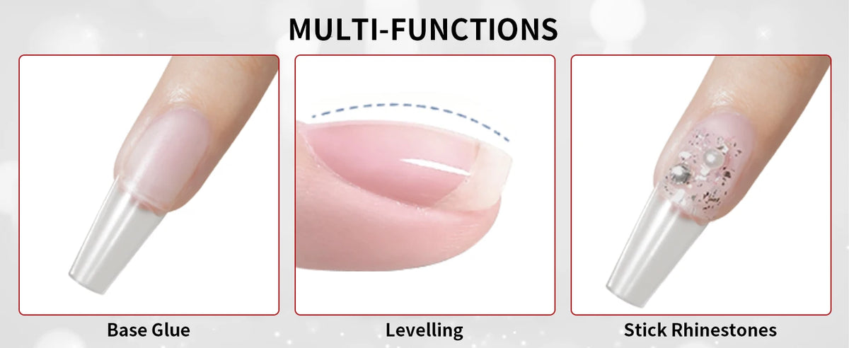 RS NAIL 12g Strong Soft Nail Tips Adhesive Gel Press On False Nails Solid Sticker Adhesive For Nail Art Soak Off UV Tips Glue