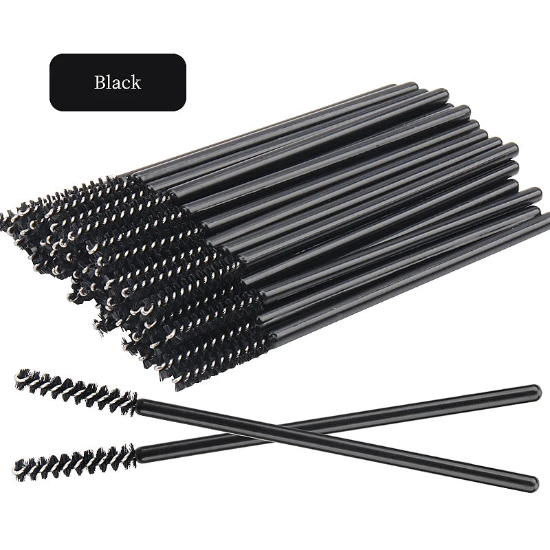 200/500 Pcs Eyelash Brushes Disposable Crystal Fine Head Eyebrow Brush  Mascara Wand Applicator Lashes Extension Makeup Tools