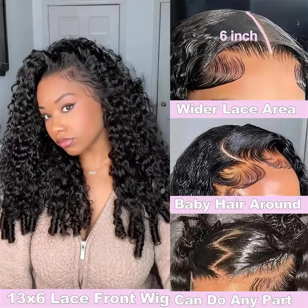 Burmese Curly Hair Wig 13x6 HD Lace Front Wig Pre Plucked With Spiral Ends Natural Color 13x4 Hd Lace Human Hair Wigs For Women