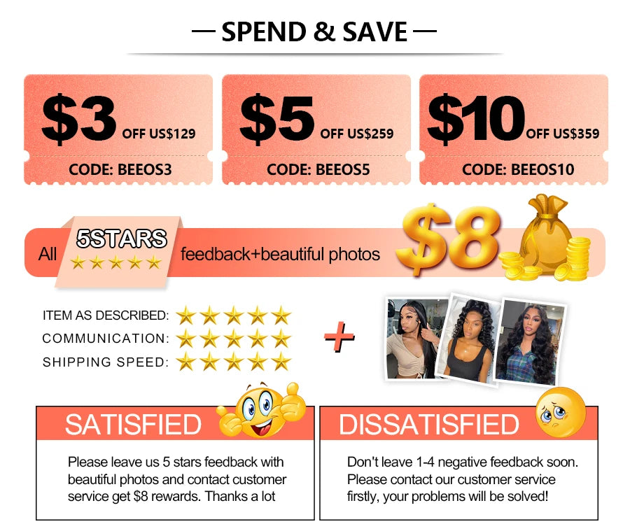 BEEOS 36in 250% Body Wave 13x6 HD Lace Frontal Wig Preplucked 13x4 HD Lace Frontal Human Hair Wigs For Women Melt Skin Brazilian