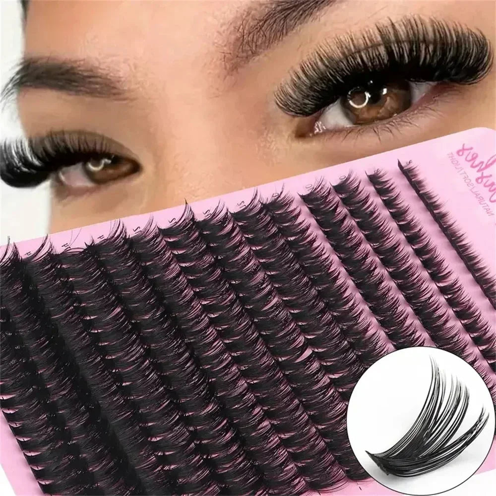 Natural Soft Fluffy False Eyelashes Set Easy to Apply Travel Friendly Ideal Christmas Small Gift for Women Her