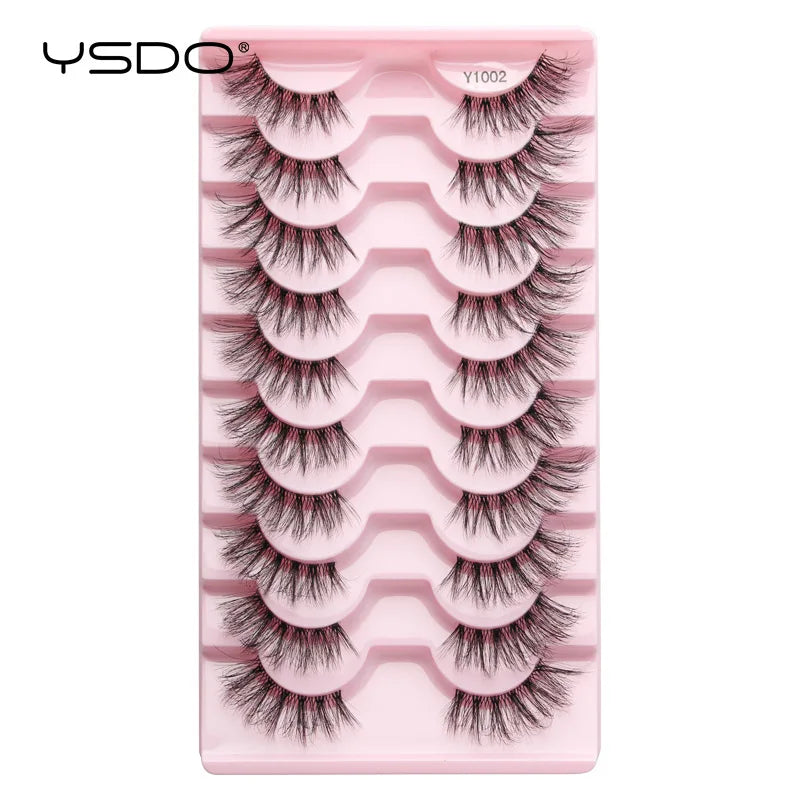 YSDO 5/10 Pairs Natural Eyelash Extension Hand Made Maquilagem Fluffy Fake Half Lashes Soft 3D Mink Lashes Makeup Faux Cilios