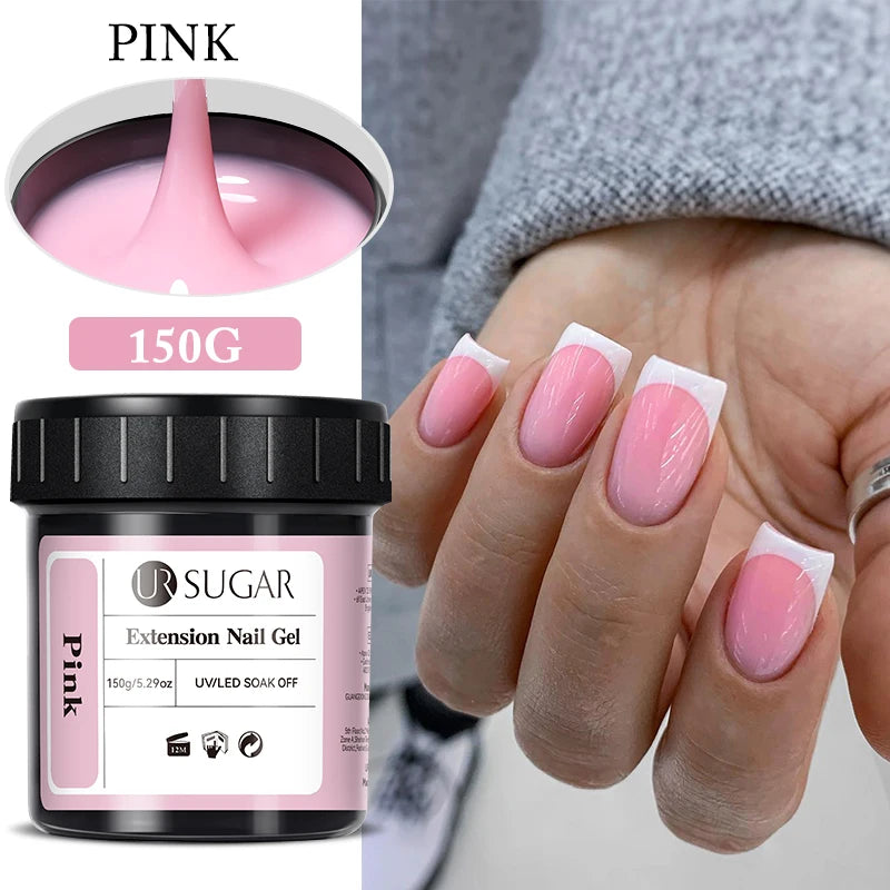 UR SUGAR 150g Extension Jelly Nude Pink Rose Red Quick Extension Gel Nail Polish Nail Extension UV LED Manicure Soak Off