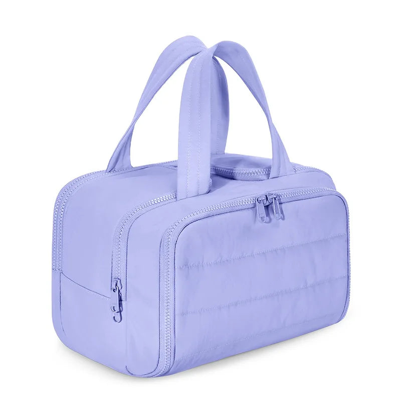 Large capacity waterproof makeup and toiletries handbag for women's travel bathroom shower and makeup storage bag