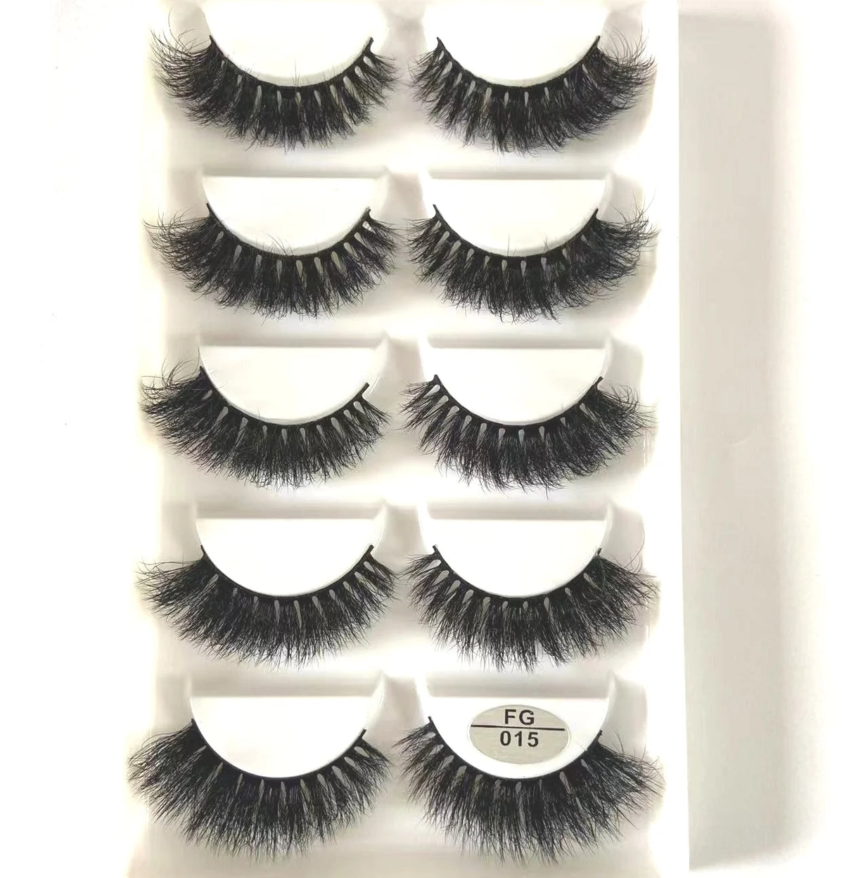 HBZGTLAD 5Pairs Handmade Mink Lashes Short False Eyelashes Dense Natural Long Messy Eye Lashes Reusable Stage Makeup Eyelashes