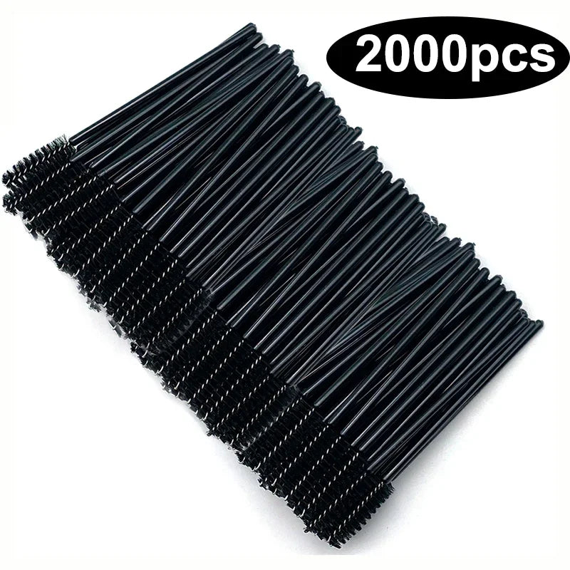 Eyelash Brush Mascara Wands Spoolies Eyebrow Lash Cleaning Brushes Applicator Makeup Tools 50/1000/2000pcs