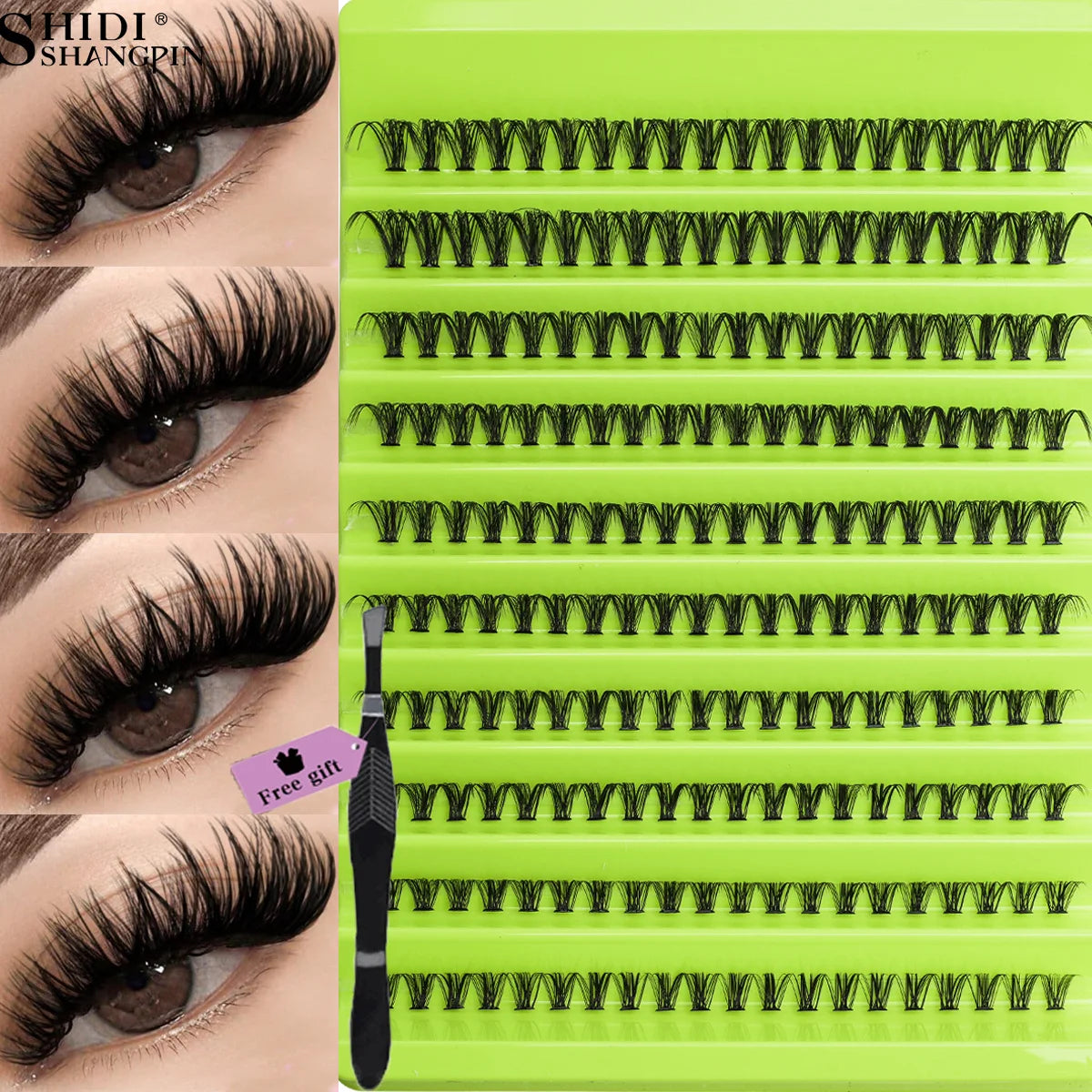 6 Rows 120 Bundles Eyelash Extension Natural Russian Volume Faux Cils Eyelashes Individual 10/20/30D Cluster False Lashes Makeup