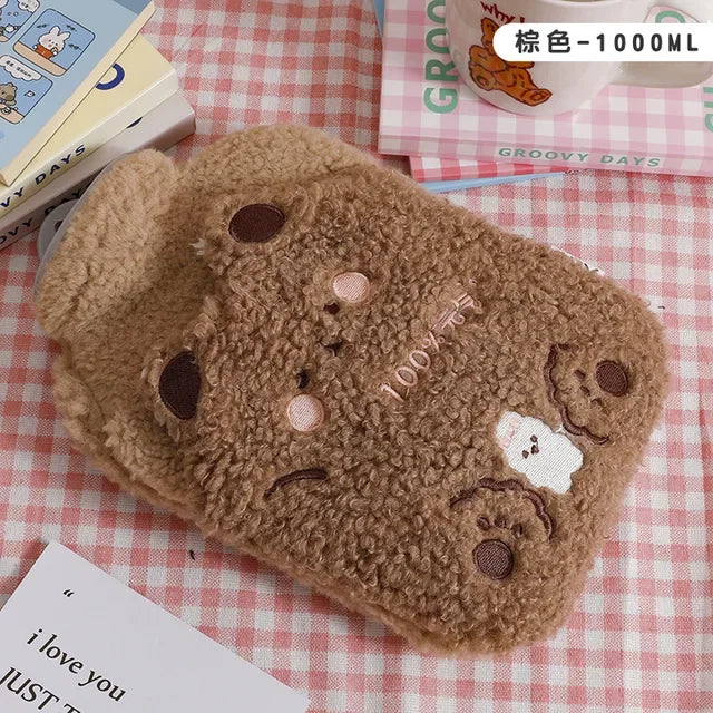 Cute Large Warmer Hot Water Bag for Period Pain Stuffed Menstrual Colic Heater Plush Hand Warmer Seed Guatero Bottle