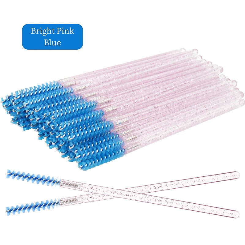200/500 Pcs Eyelash Brushes Disposable Crystal Fine Head Eyebrow Brush  Mascara Wand Applicator Lashes Extension Makeup Tools