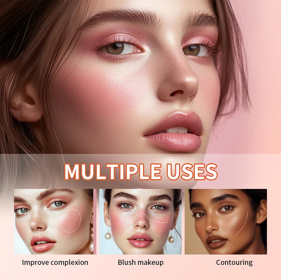 8 Shades Eyebrow Blush Palette With 3Pcs Makeup Brushes  Matte Shimmer Shadow Long Lasting Cosmetics Halloween Makeup Set