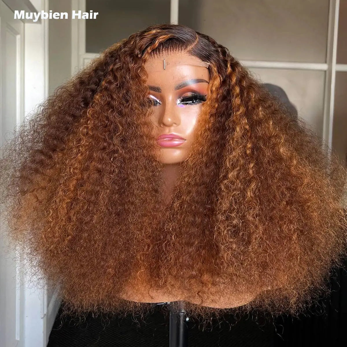 Waer to Go Glueless 5by5 Highlights Blonde Curly Wig 100% Human Hair 13x6 13x4 Transparent Lace Frontal Glueless Drawstring Wigs