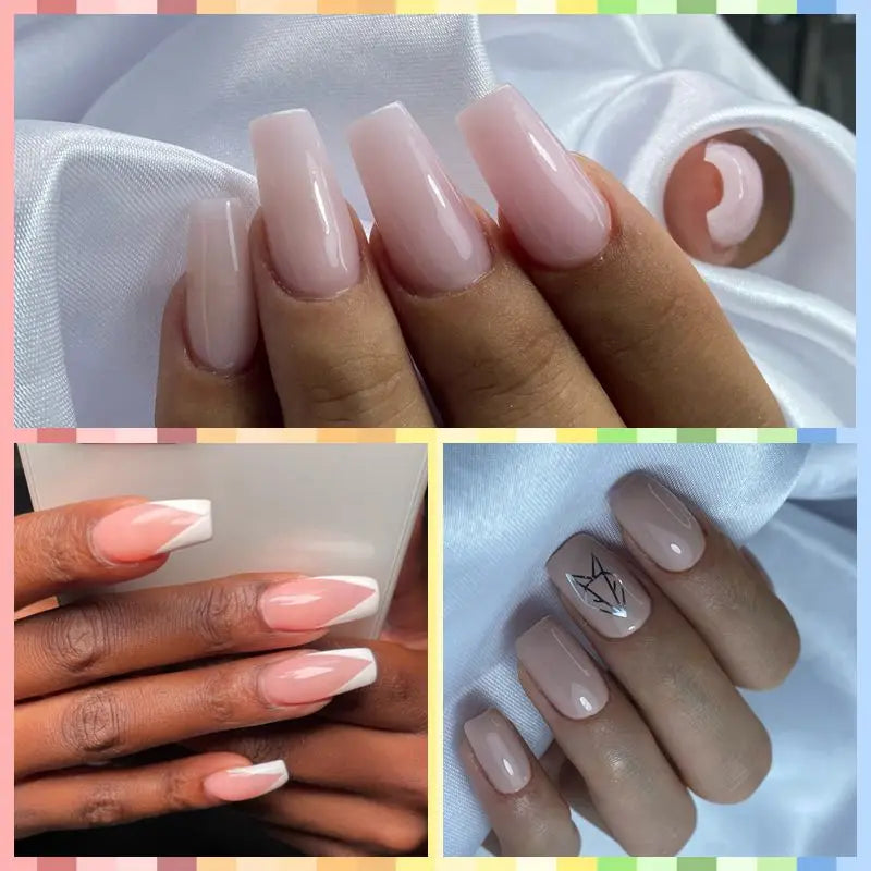 VENALISA Quick Construction Gel Jelly Color Semi Transparent Nail Gel Polish Fast Construction Soak Off UV LED Nude Pink Gel 7.5