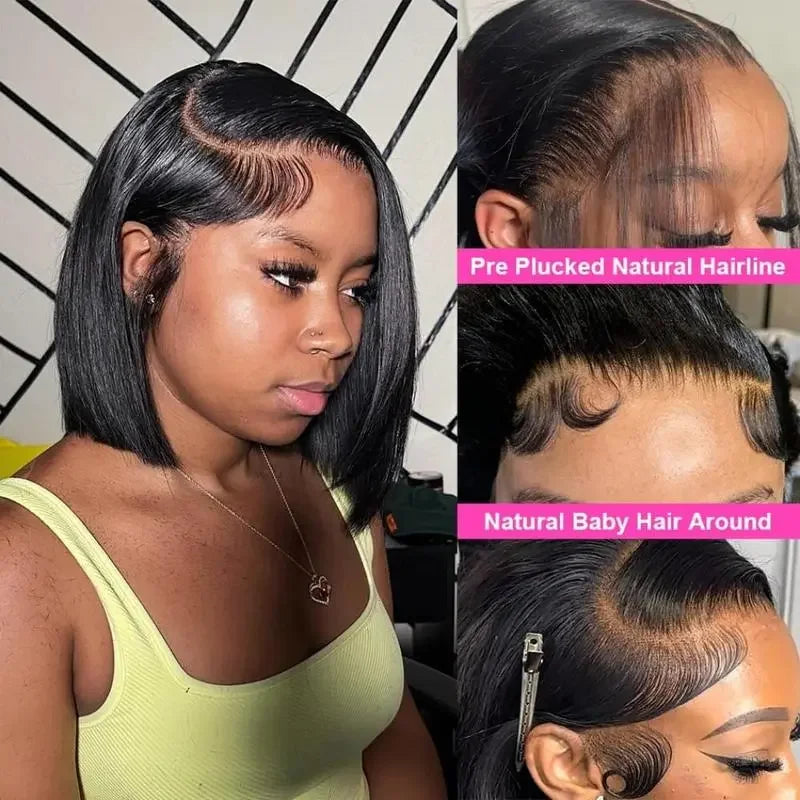 13x6 Hd Lace Frontal Straight Bob Wig Human Hair Glueless 5x5 Glueless Lace Front Wigs 13x4 Bone Straight Short Bob Wig Human Hair For Women