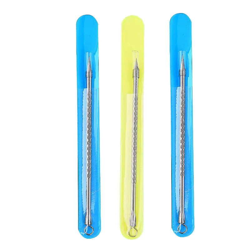 1/2Pcs Blackhead Comedone Acne Pimple Blemish Extractor Remover Stainless Steel Needles Remove Tools Face Skin Care Pore Cleaner