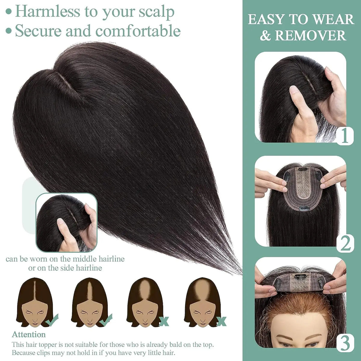 Silk Base Women Toupee Human Hair Wig 12x13cm 100% Brazilian Human Remy Hair System Silk Top Machine Made Women Topper Hairpiec