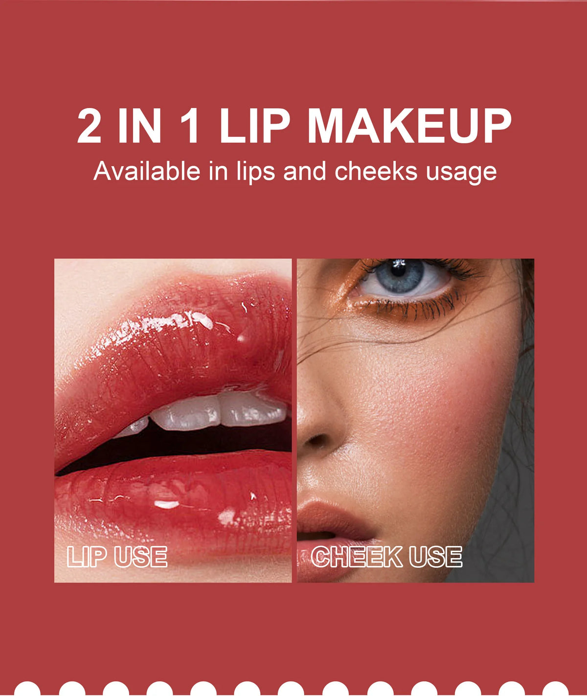 Glossy Multi Use Lip Stain 6 Colors Long Lasting Cheek Tint Moisturizing Blush Makeup Cosmetic Lip Gloss Dye