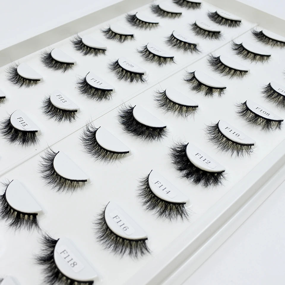 Natural Mink Lashes High Quality Fashion Classic Soft Full Strip Lashes Makeup 12mm Short Mink Eyelashes