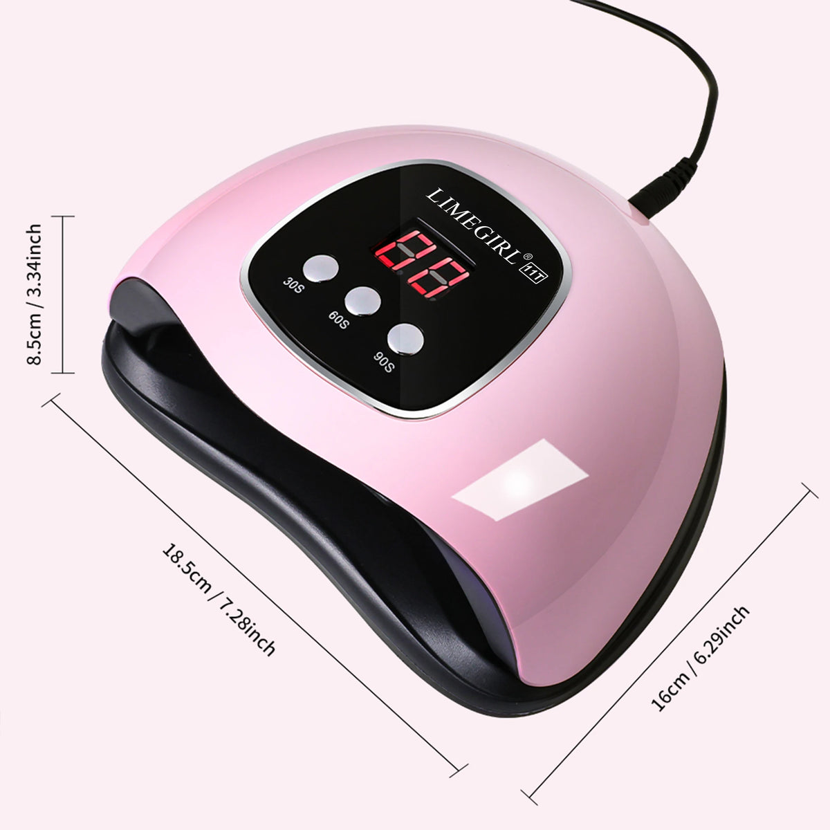 LIMEGIRL 24LED UV Lamp for Nails Gel Polish Varnish Drying With LED Display And Motion Sensing Professional Manicure UV Lamp for Acrylic Resin Dryer Home Use Tool