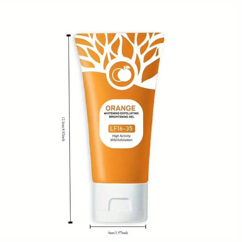 Orange Exfoliating Gel 2/4/7 pcs 50g Each Gentle Brightening Face Body Scrub Deep Cleansing Peeling Gel for All Skin Types Smoothing Skin Care