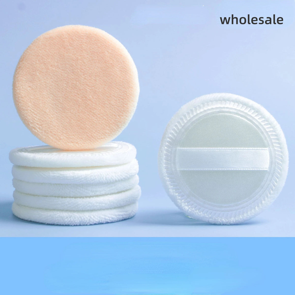 Wholesale 100 Pcs Cotton Dry Powder Puff Honey Powder Loose Powder Makeup Powder Puff Makeup Artist Cotton Puff  Cosmetics Tool