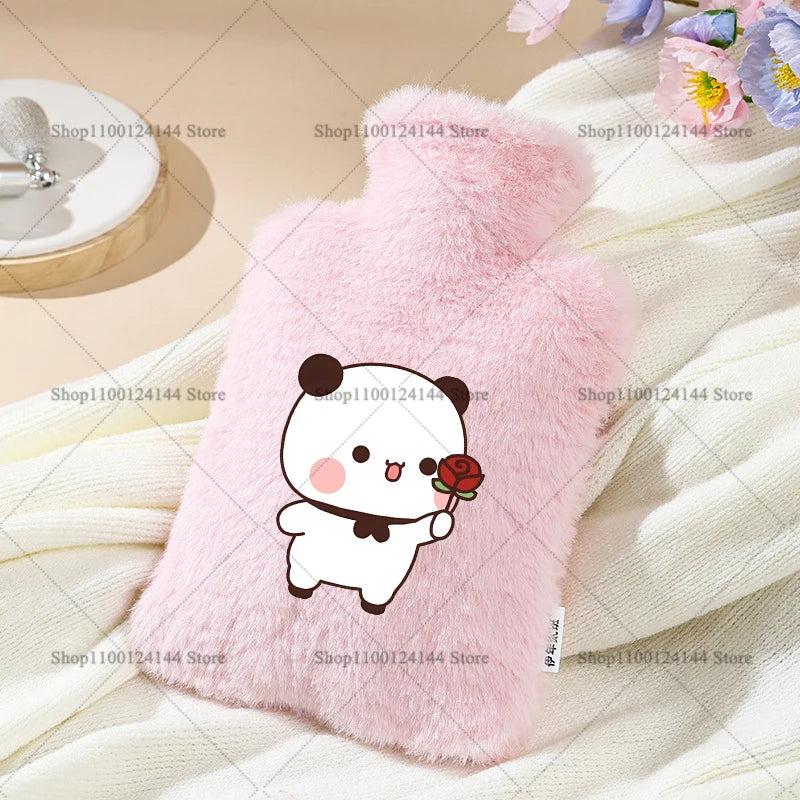 1000ml Bubu Dudu Yier Bear Panda Hot Water Bag Removable Winter Water Bottle Cover for Hot Water Can Be Reused Lady Belly Warmer