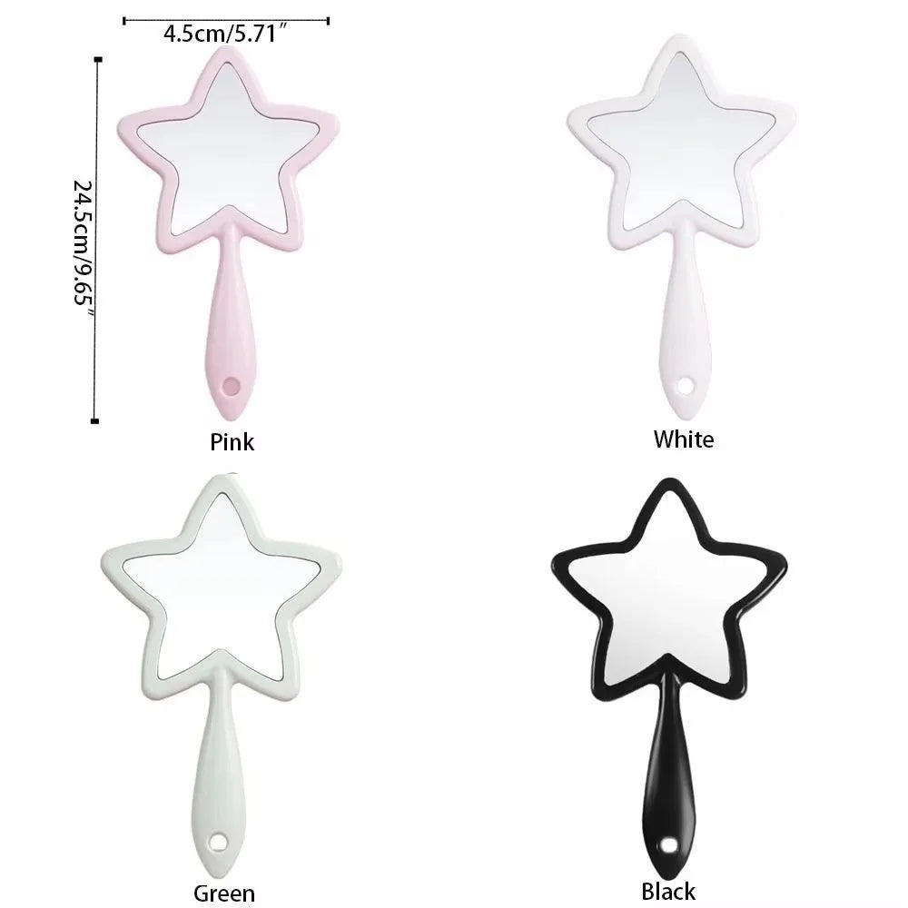 New Single-sided Handheld Mirror High-definition Portable Make-up Mirror Hanging Hole Wall Mountable Dental Mirrors Gift