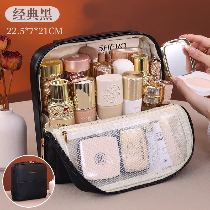 Portable Standing Up Bag Large Capaci Travel Waterproof Toiletry Storage Bag for Brues Cosmetic Tools Women's Makeup Organizer