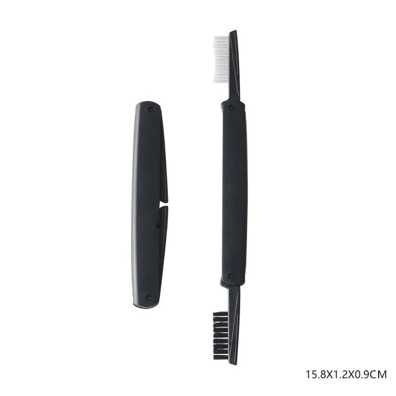 1 Pcs Black Foldable Eyelash Brush Comb Beauty Makeup Lash Separator Stainless Steel Eyelash Curler Mascara Curl Cosmetic Tool