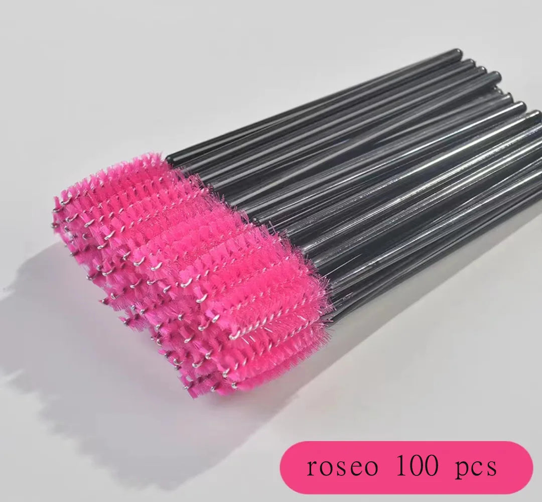 100 Pcs Disposable Eyelash Mascara Brushes for Eye Lashes Extension Eyebrow and Makeup of Makeup Tools