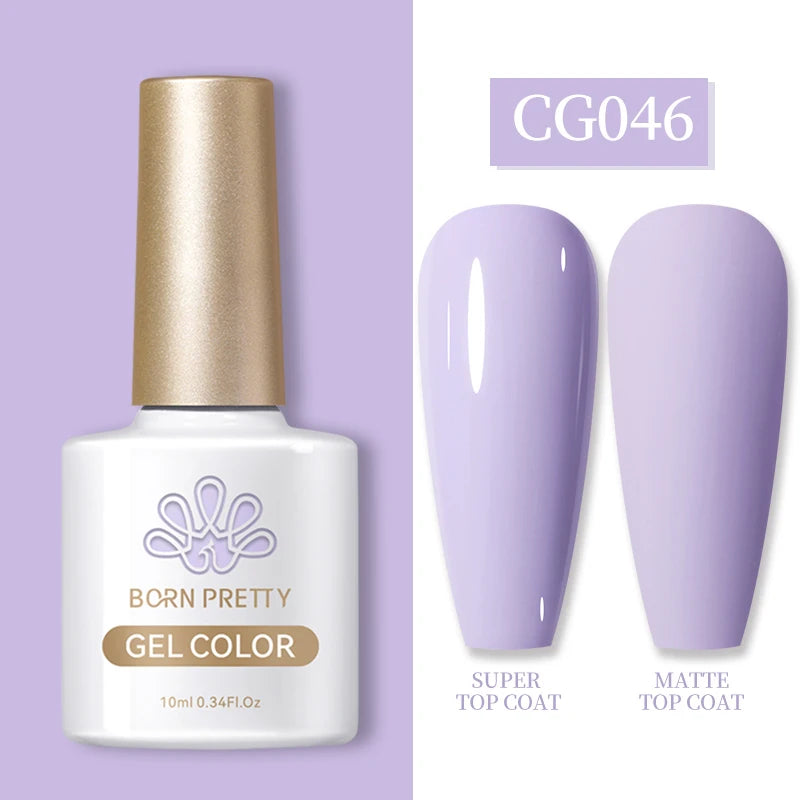 BORN PRETTY 10ml Gel Nail Polish Gel 130 Colors Semi Permanent Solid Nail Gel Varnish Soak Off UV Gel for Base Top Coat