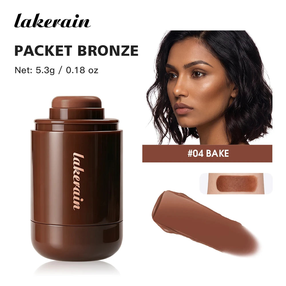Cream Contour Stick Smooth Blendable Face Shading Stick Natural 3D Sculpting Bronzer Stick Long Lasting Sun-kissed Glow Facial M
