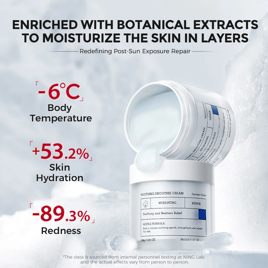 After Sun Cooling Gel Cream | Soothing & Hydrating Moisturizer with Probiotics, Ceramide & Oil Control Care