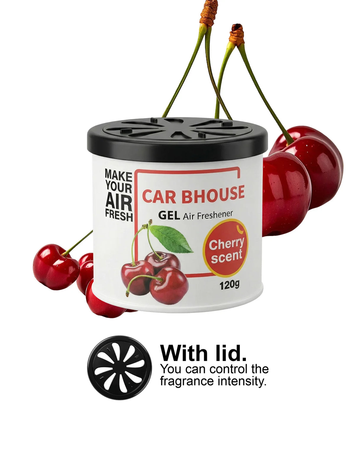 Dual-Purpose Air Freshening Gel for Cars and Homes, 120g with Fruity and Floral Fragrance, Providing Long-Lasting Scent.