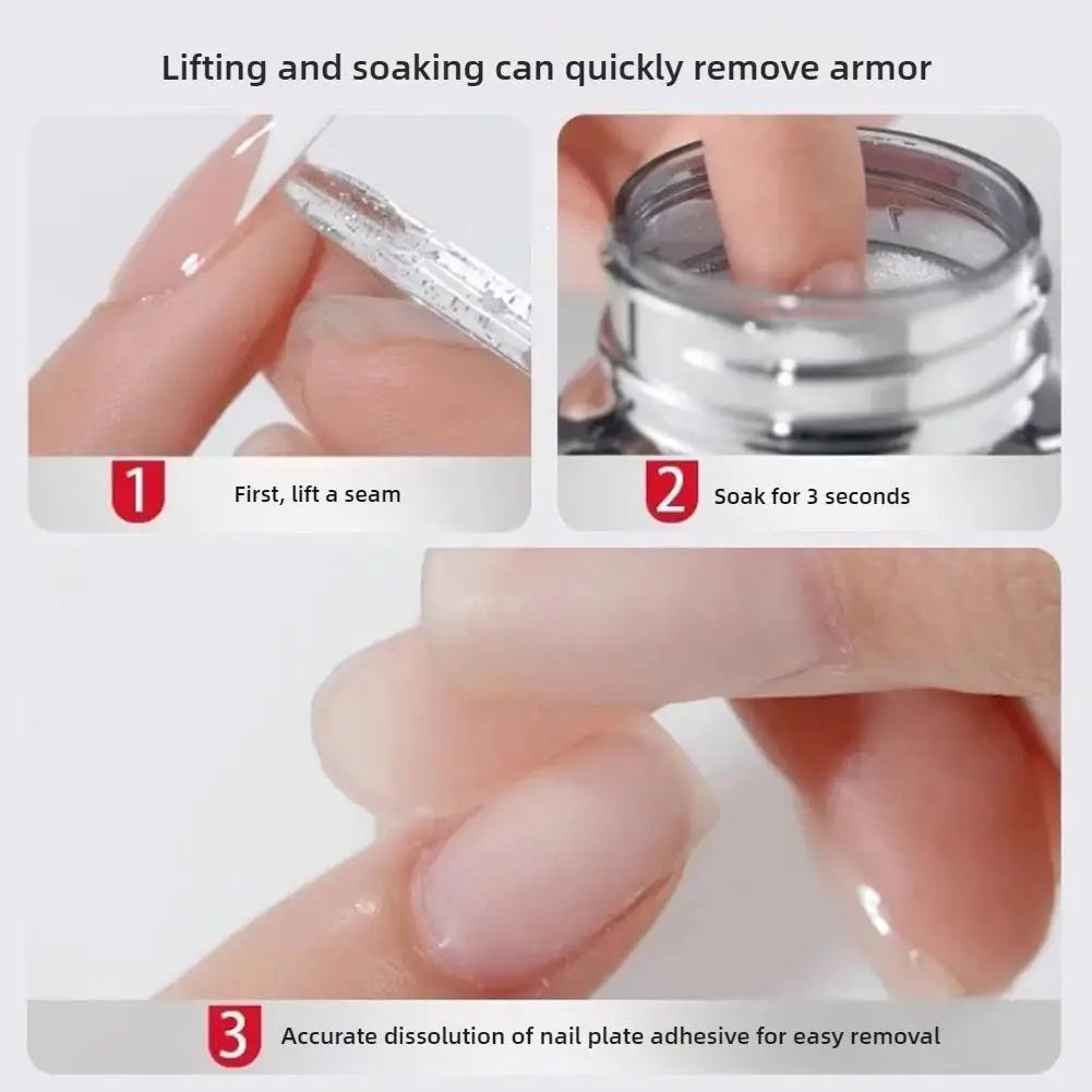 Professional Nail Polish Remover Gel Nail Glue Remover Glue Off for False Nails No Damage Press-on Nails Removal